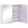 Wall Mounted Bathroom Mirror Storage Cabinet w/ Door Adjustable Shelf HOMCOM
