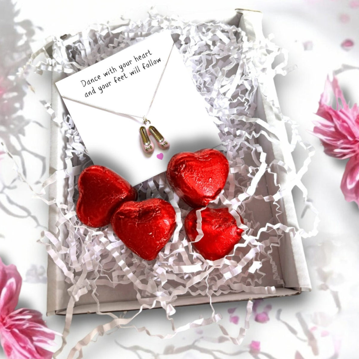 Ballet Shoes Charm Necklace Mini Gift Hamper