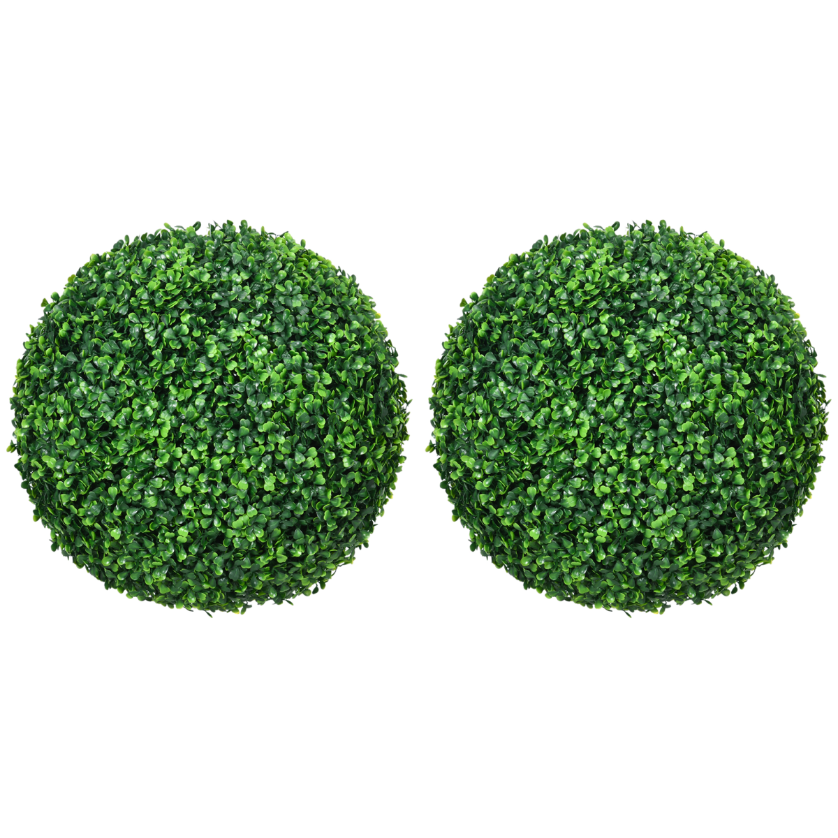HOMCOM Set of 2 Artificial Topiary Balls Indoor Outdoor Faux Boxwood Balls
