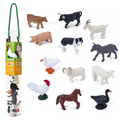 Farm Figure Mini Worlds Playset  12pc Farm Animal Set