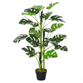 Artificial Monstera Tree  21 Leaves Palm Tree for Indoor Outdoor 1m