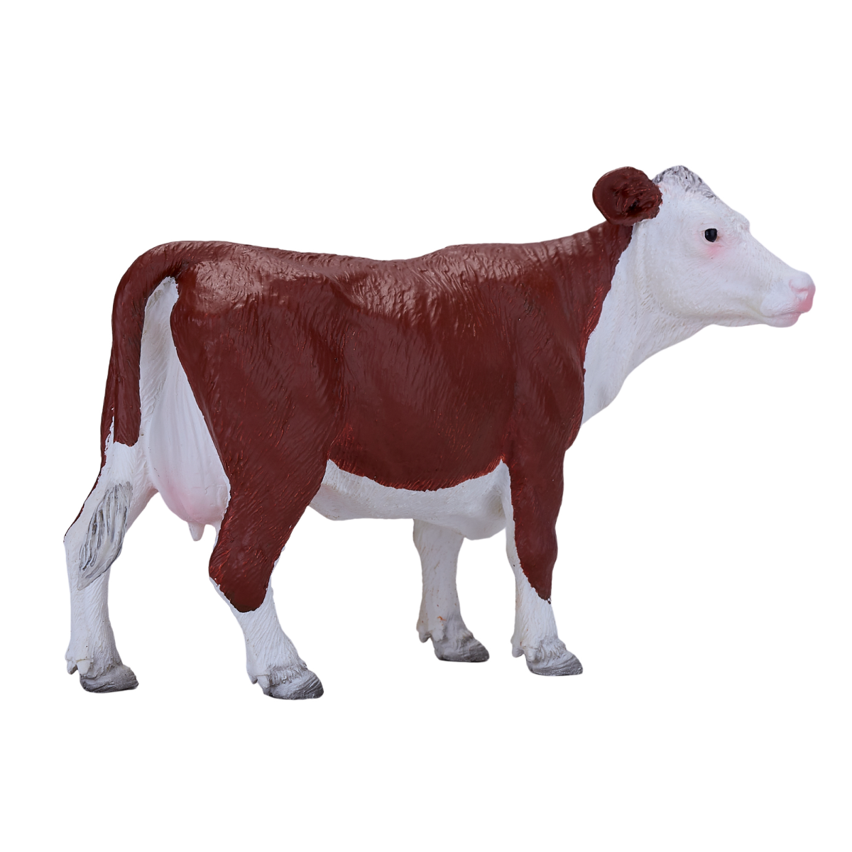 Hereford Cow Toy  Realistic Farm Animal Figurine