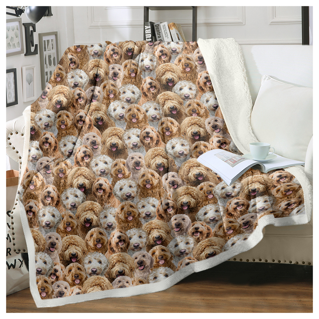 Cockapoos Fleece Blanket Fuzzy Dogs Blanket for Kids Adults Cute Puppy Cockapoos (150x200cm)