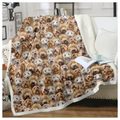 Cockapoos Fleece Blanket Fuzzy Dogs Blanket for Kids Adults Cute Puppy Cockapoos (150x200cm)