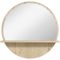kleankin Wall Mounted Bathroom Mirror Framed Makeup Mirror for Home Decoration