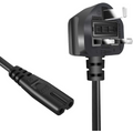 ExtraStar 2 Pin Power Cable UK Plug 1.5m – Black