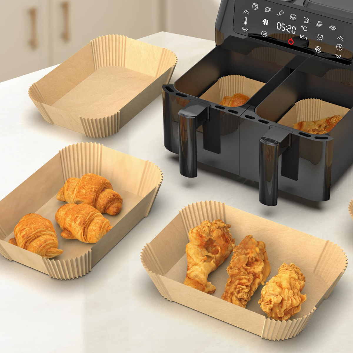 Vinsani 100pcs Air fryer paper liners