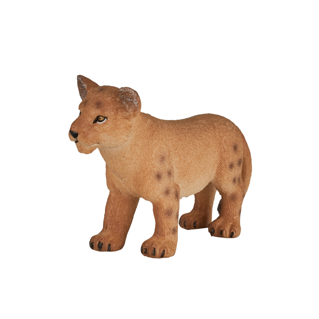 Lion Cub Standing Toy  Realistic Big Cat Figurine
