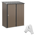 Outdoor Storage Shed Steel Garden Shed w/ Lockable Door for Backyard Outsunny