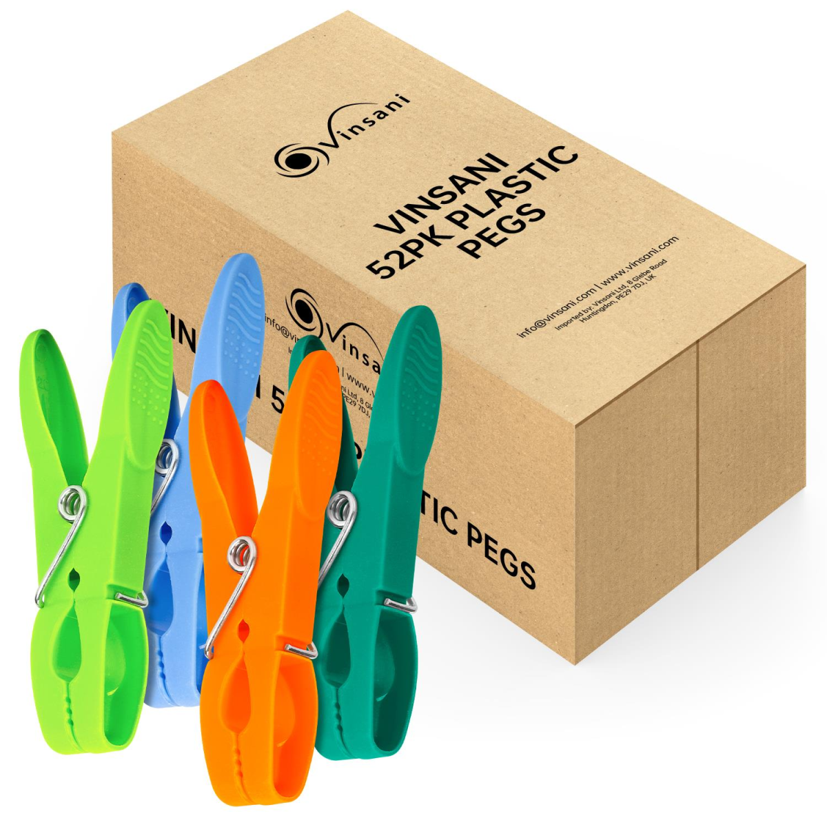 Vinsani 52Pk Plastic Pegs