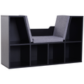Sideboard Bookcase Storage Reading Seat w/Cushion Unit Kids Children Black