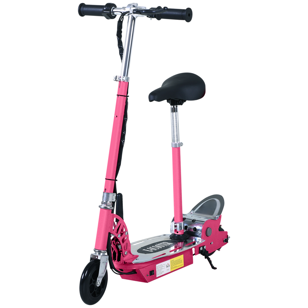 Teen Foldable Electric Scooter Electric Battery 120W with Brake Kickstand HOMCOM
