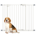 PawHut Adjustable Safety Gate with 2 Extensions and Four Adjustable Screws, White