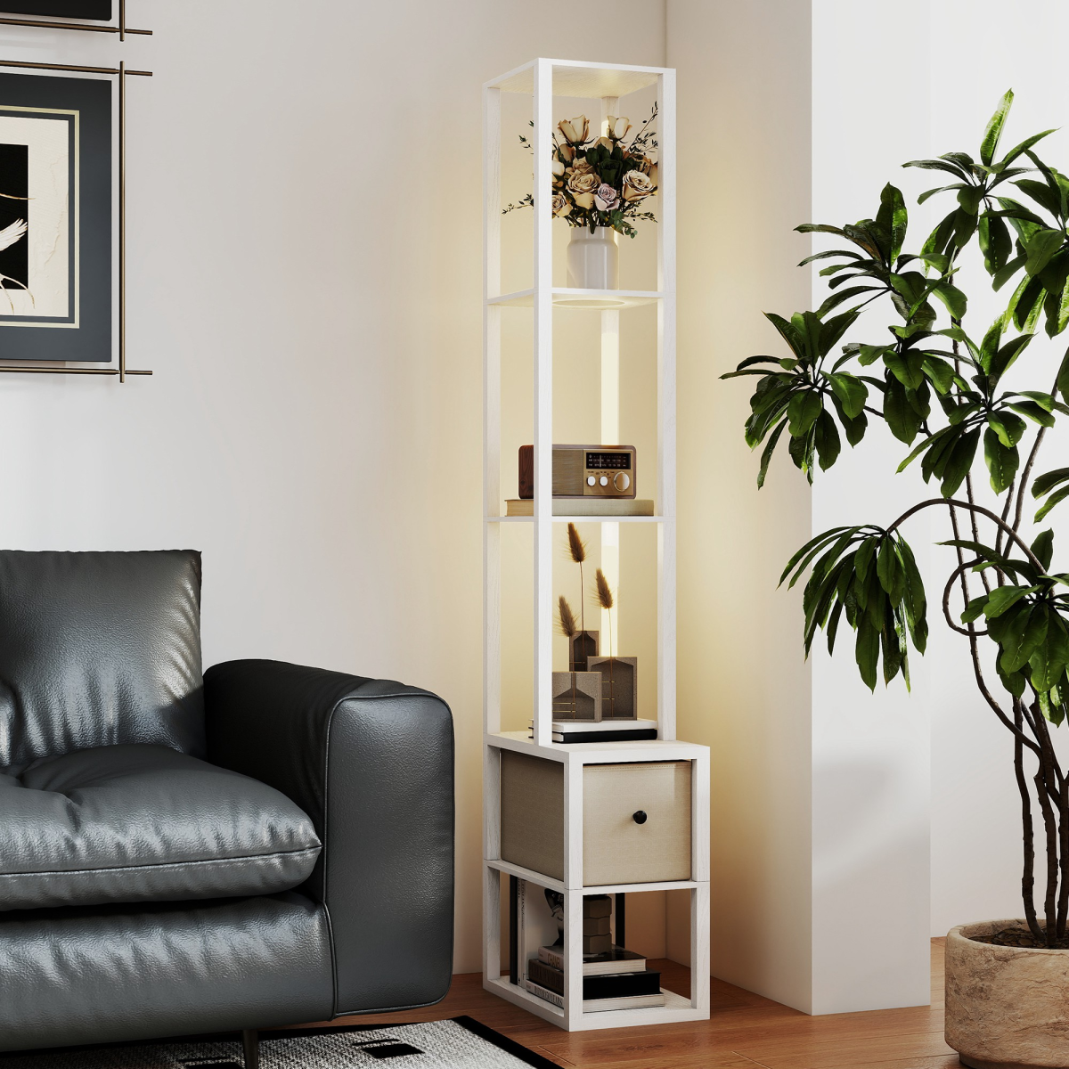 Bathroom Storage Cabinet-White