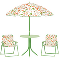 Cute Fox Design Kids Outdoor Furniture Set with Adjustable Parasol