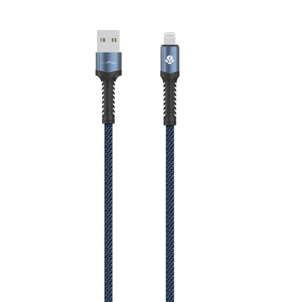 WYEFLOW 10w SuperStrand Braided USB to 8-Pin Charging & Data Cable 1m
