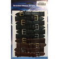 Lizard Grain Leather Black and Brown Watch Straps Pk10 size 22mm 1009