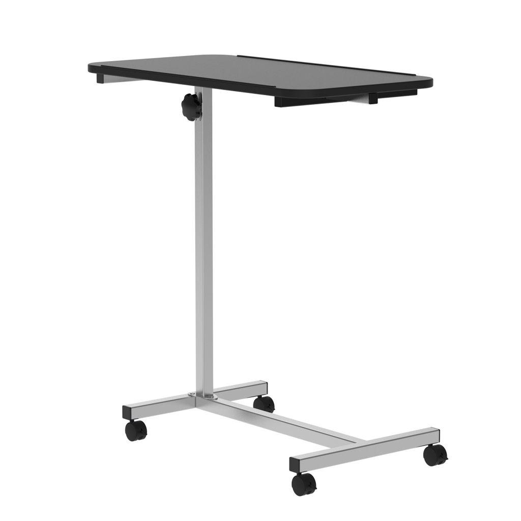 C-Shaped Mobile Table Sofa Over Bed Side Nightstand w/ Casters, Brake