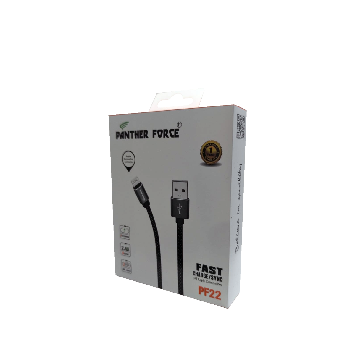 Panther Force 2.4A 3M Cable for iPhone
