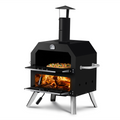 Outdoor Pizza Oven Wood Fired 2-Layer Pizza Ovens Outside Pizza Maker with Stone