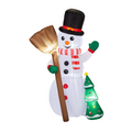 1.85M Lighted Christmas Inflatable Decoration, Inflatable Snowman Holding Groom, Funny Blow Up Yard Decorations with Built-in LED Lights for Holiday Party Front Yard Lawn Garden Decor