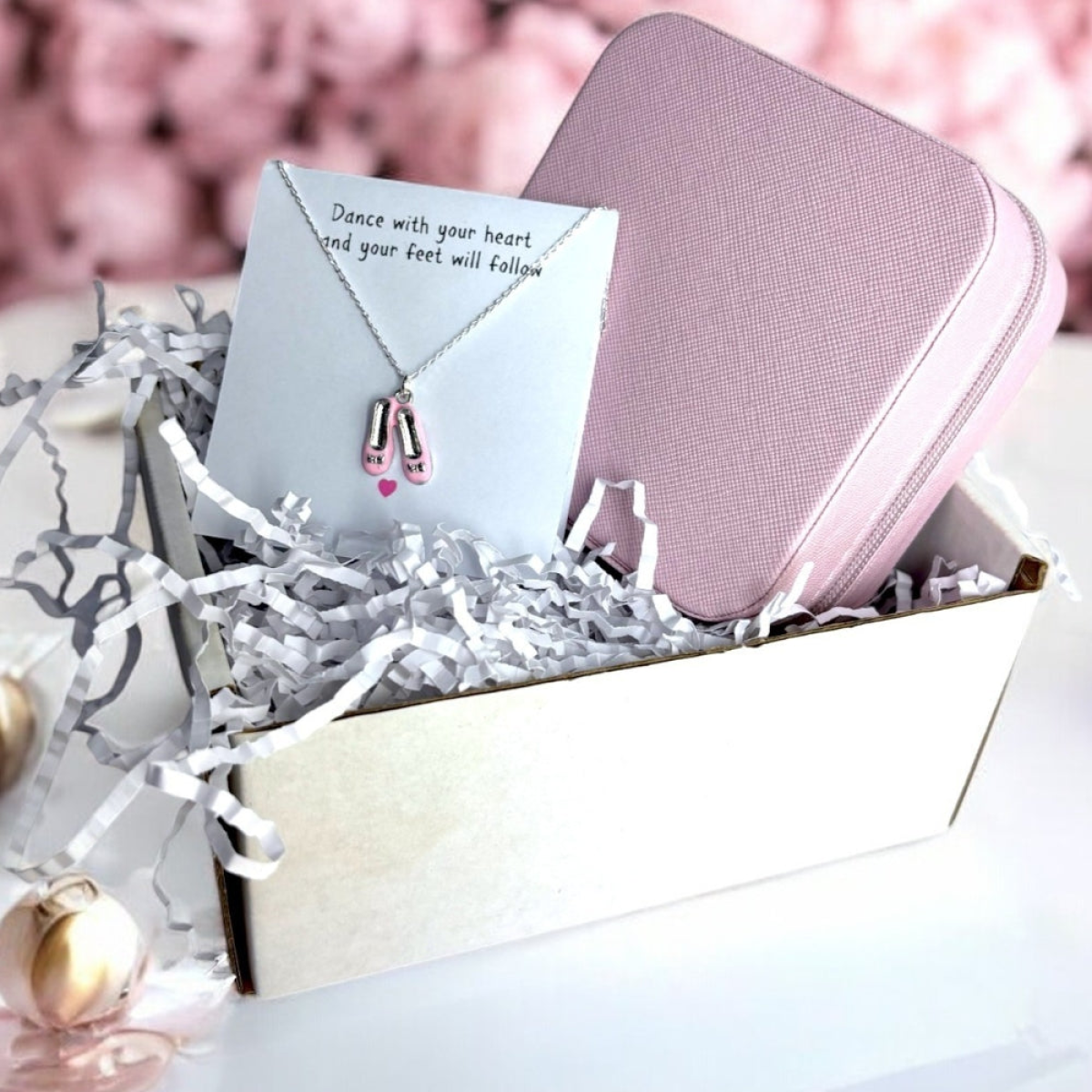 Ballet Shoes Necklace & Jewellery Box Gift Hamper