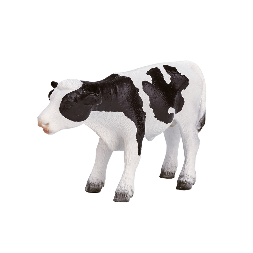 Holstein Calf Standing Toy  Realistic Farm Animal Figurine