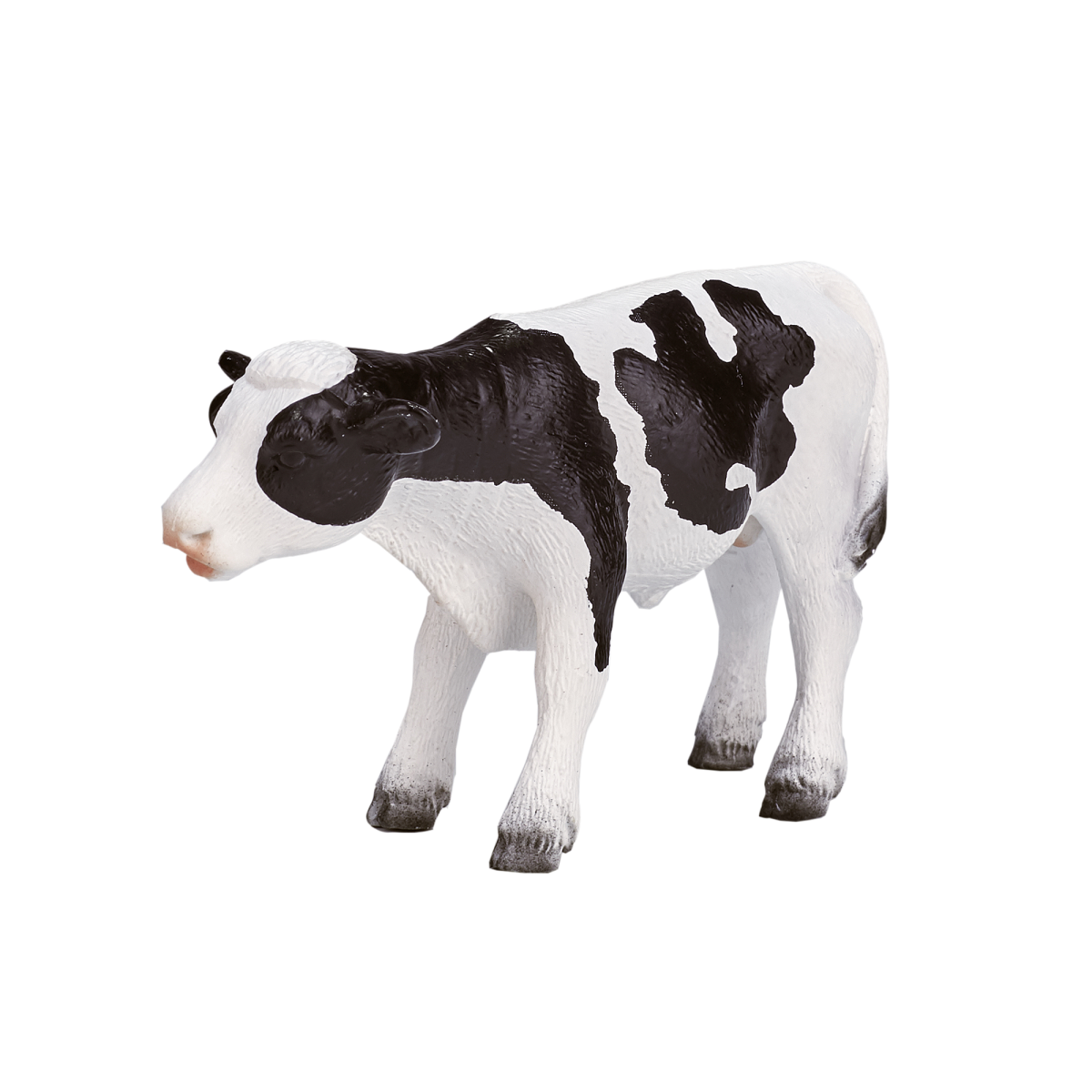 Holstein Calf Standing Toy  Realistic Farm Animal Figurine
