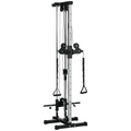 SPORTNOW Wall Mount Cable Station with 15 Positions Adjustable Dual Pulleys
