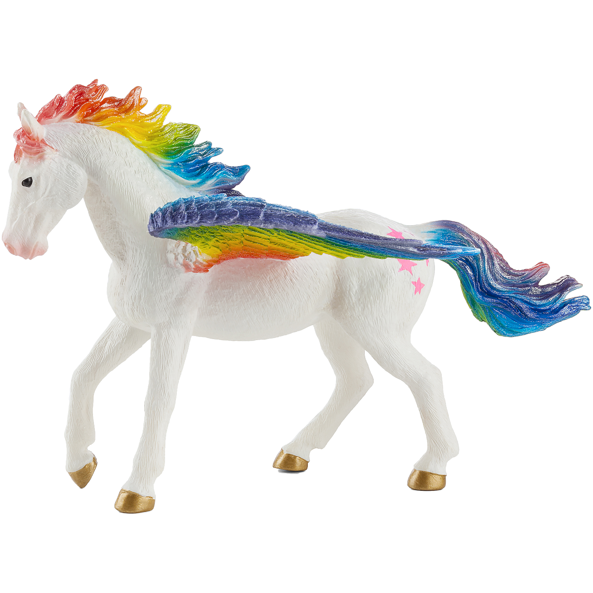 Rainbow Pegasus Toy  Fantasy Horse Model