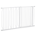 Pet Safety Gate Dog Barrier Dog Metal Pet Barrier, for Doorways - White