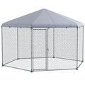 PawHut Walk in Chicken Run with Cover for 10-15 Chickens, Hens, Rabbits, Ducks
