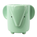 13cm Ceramic Blue Elephant Planter