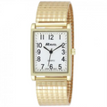 Ravel Men's Basic Classic Rectangular Gold Expander Bracelet Watch R0220.01.1