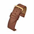 Brown Buffalo Grain Leather Watch Strap 22mm