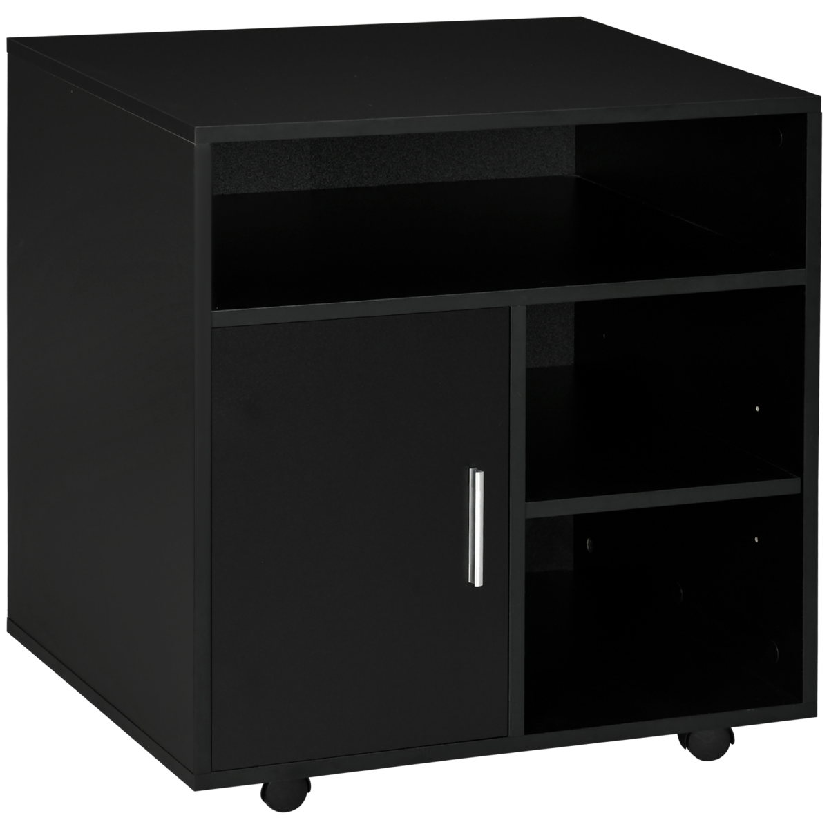 Multi-Storage Printer Unit Office Organisation with 5 Compartments Black HOMCOM