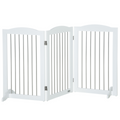 Foldable Dog Gate for Doorways, Stairs, Halls - White