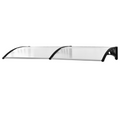 Outsunny 80 L x 195 W x 23 H cm Clear Polycarbonate Curved Awning White