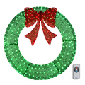 120cm Pre-lit Outdoor Christmas Wreath Decoration