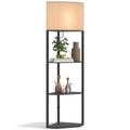 Corner Floor Lamp with Shelves, Modern Standing Lamps for Living Room Bedroom