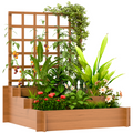 Climbing Plant Trellis with Planters - Durable Fir Wood Garden Feature