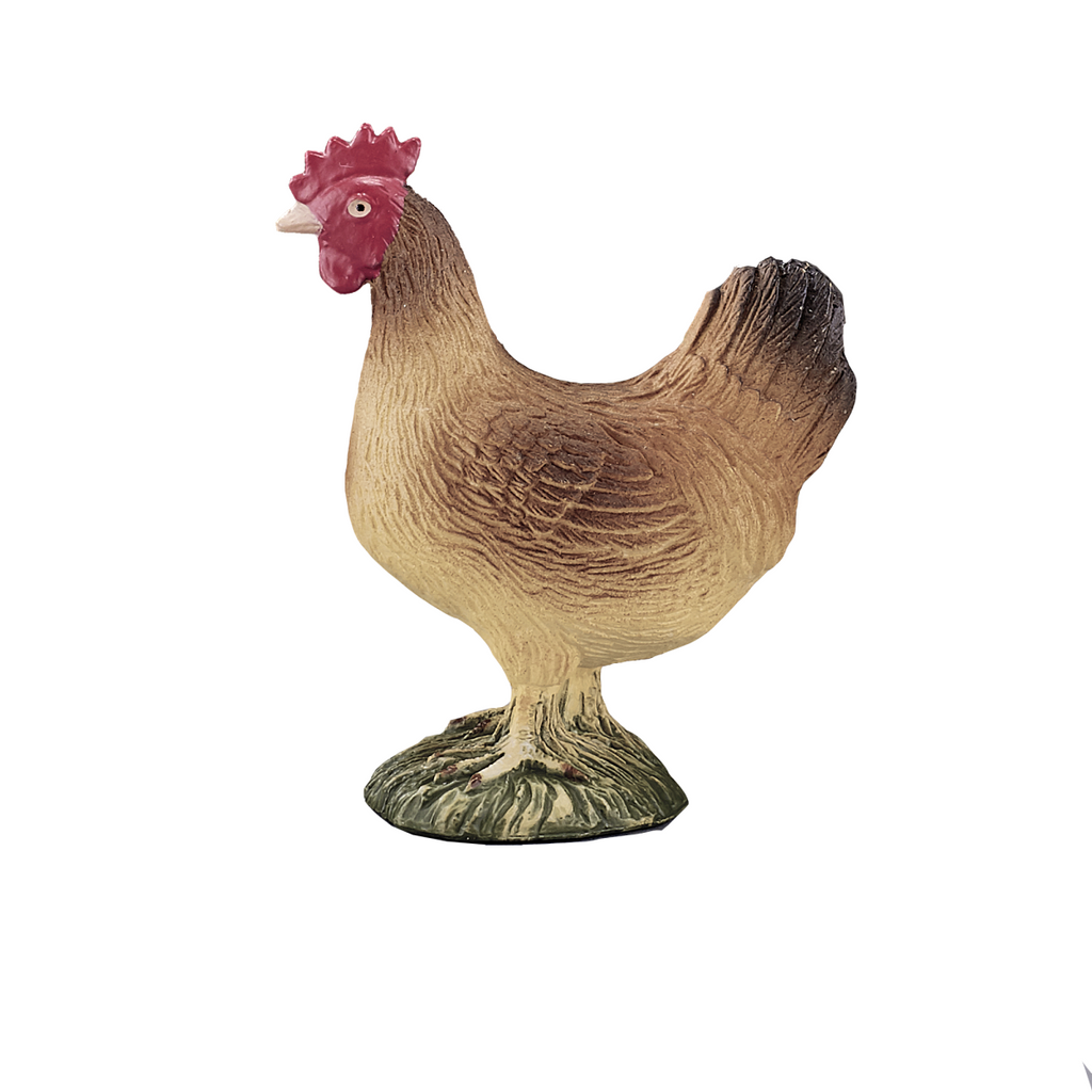 Hen Standing Toy  Realistic Farm Animal Figurine
