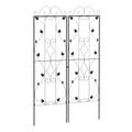Outsunny Set of 2 Metal Trellis for Climbing Plants, Leaf Design