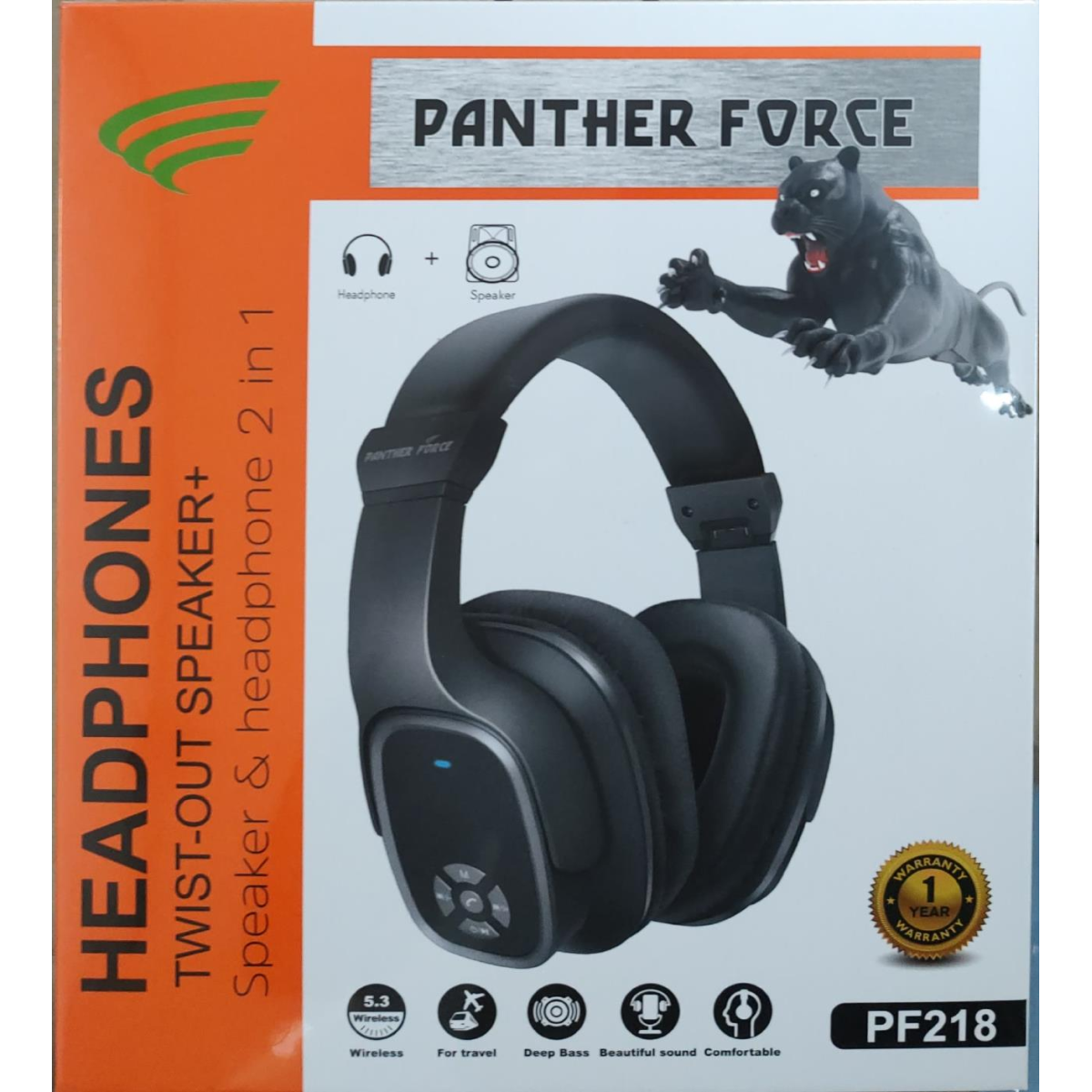 Panther Force Wireless Bluetooth Headphone + Twistout Speaker PF218