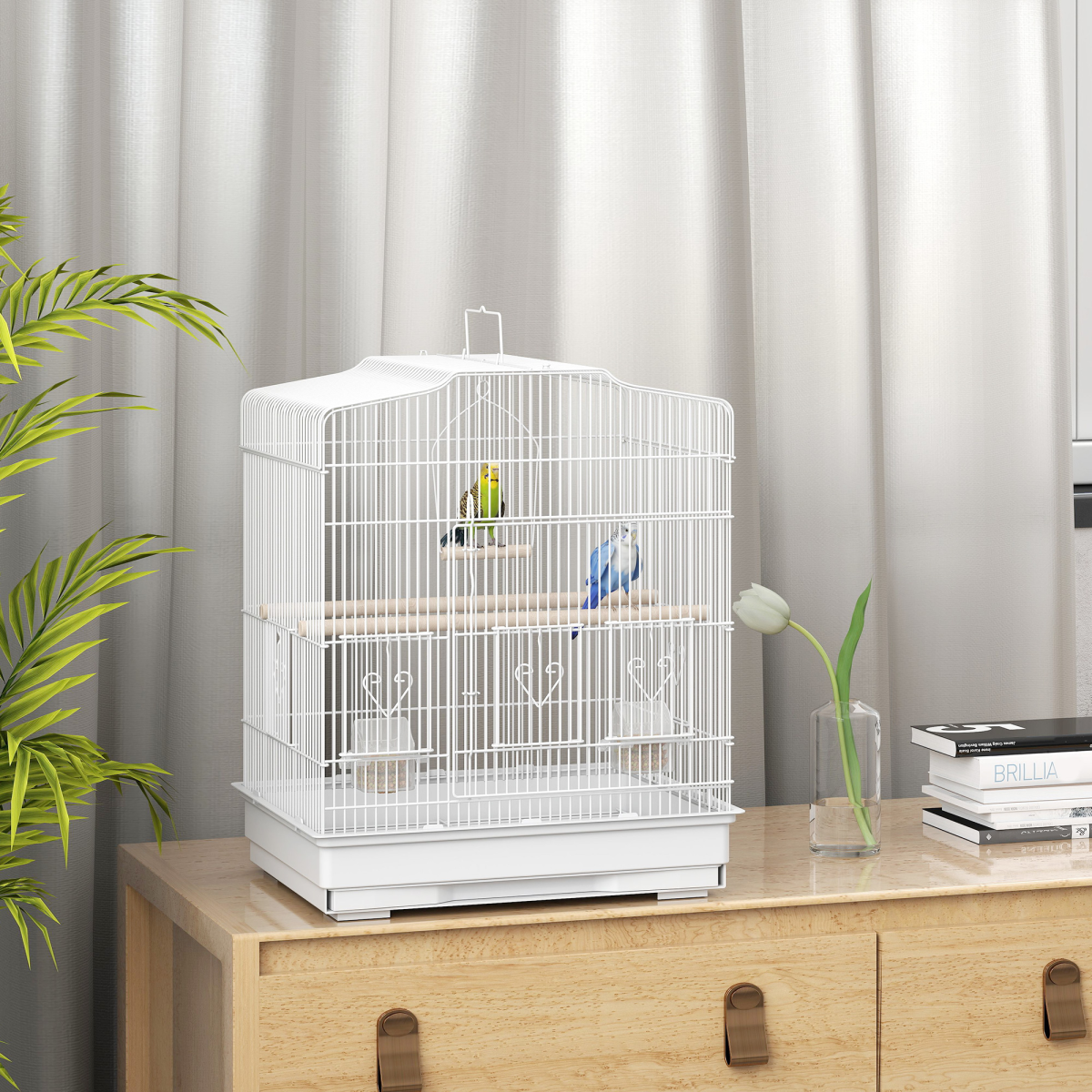 Bird Cage Starter Kit with Detachable Rolling Stand
