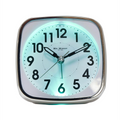 Wm Widdop Square Alarm Clock - Sweep/Light/Snooze - White
