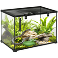 50 x 30 x 35 cm Reptile Terrarium for Lizards, Horned Frogs, Snakes, Black
