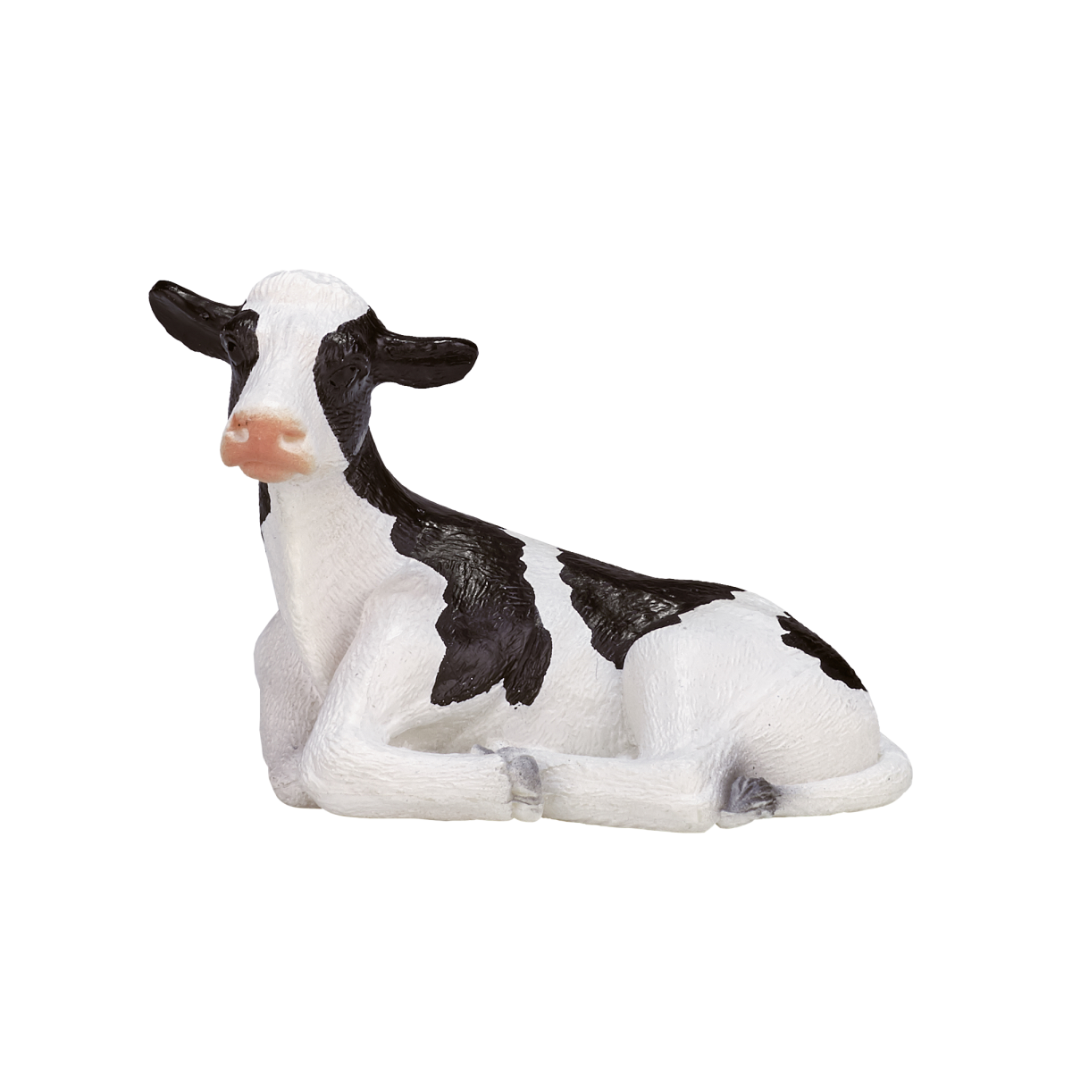 Holstein Calf Lying Down  Farm Animal Figurine