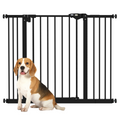 PawHut Adjustable Safety Gate with 2 Extensions and Four Adjustable Screws, Black