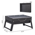Portable BBQ Grill with Folding Feet, Compact and Lightweight Charcoal Grill for Outdoor Camping, Backyard, Picnic, Beach Party, and Family Outings